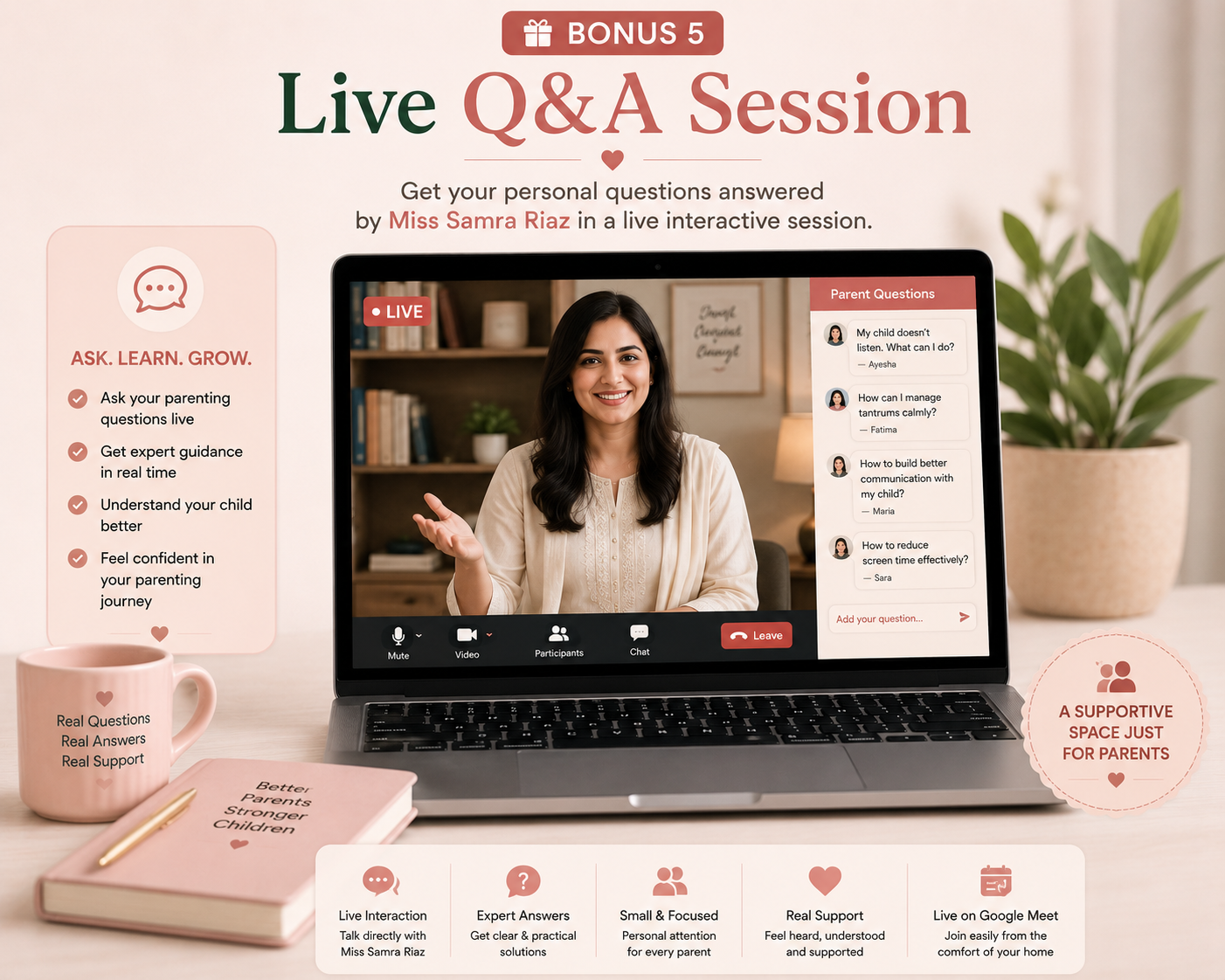 Live Q&A session with Miss Samra Riaz on Google Meet